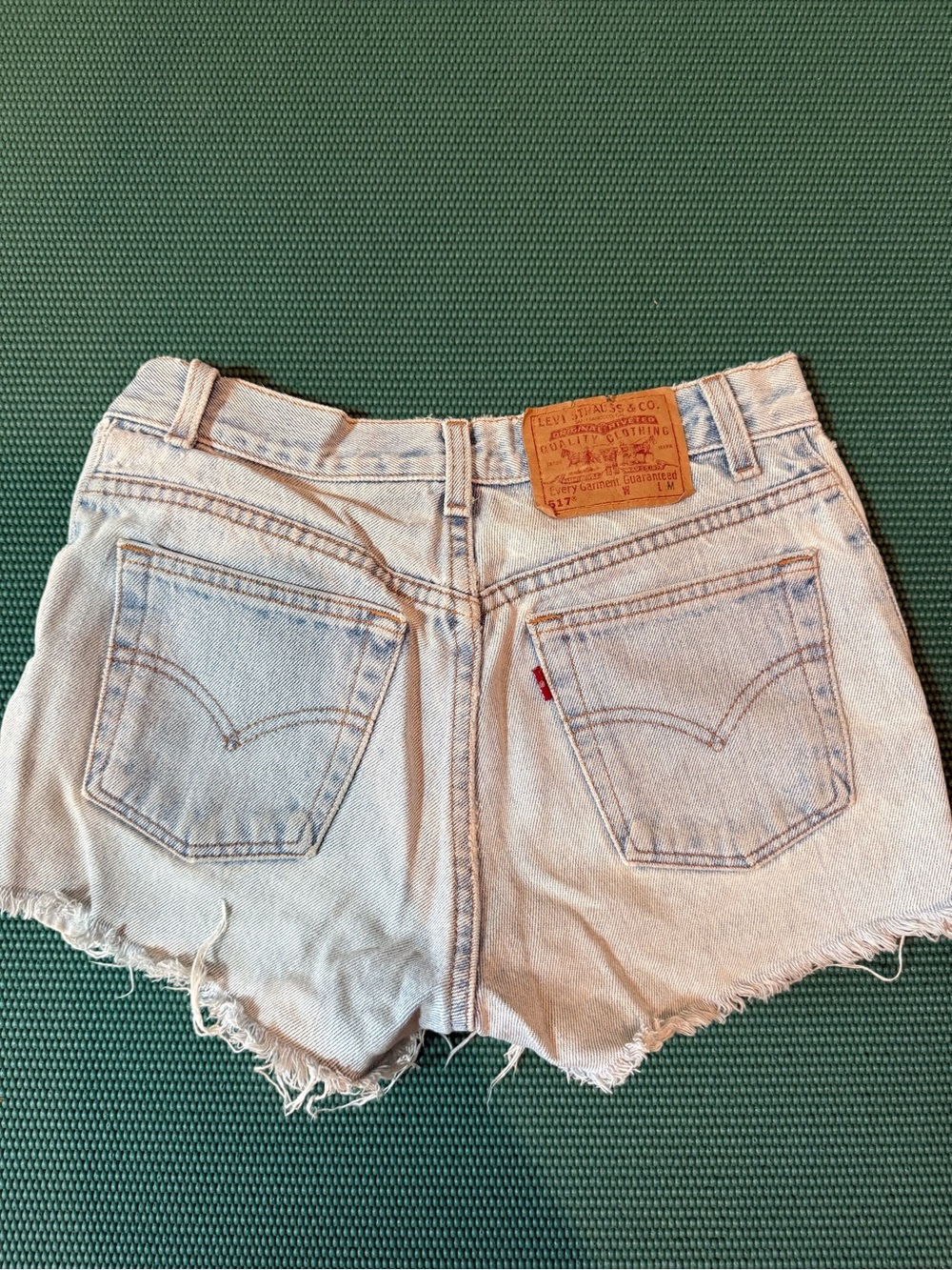 Vintage Levi's Pale Blue Distressed Denim Cutoff Shorts